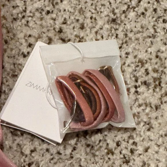 Zimmerman | Golden Metallic Bandeau Belted Swimsuit | Ombrè | Size: 8-10 - Picture 13 of 16